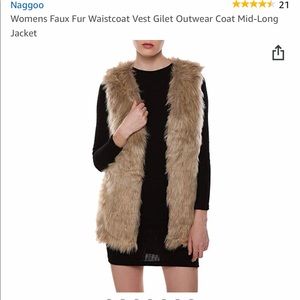 BRAND NEW! Naggoo Women’s Faux Fur Vest/Mid-length